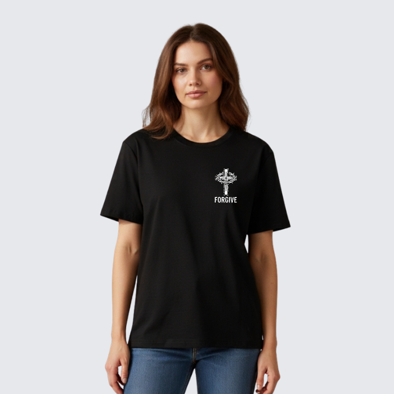 Jesus Forgiven Jesus God Christian Premium Mercerized Cotton Tee