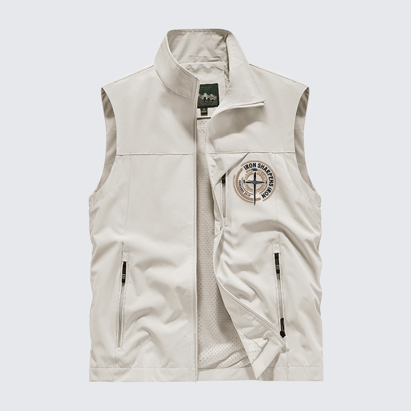 Iron Sharpens Iron - Proverbs 27:17 Jesus God Christian Outdoor Quick-dry Vest