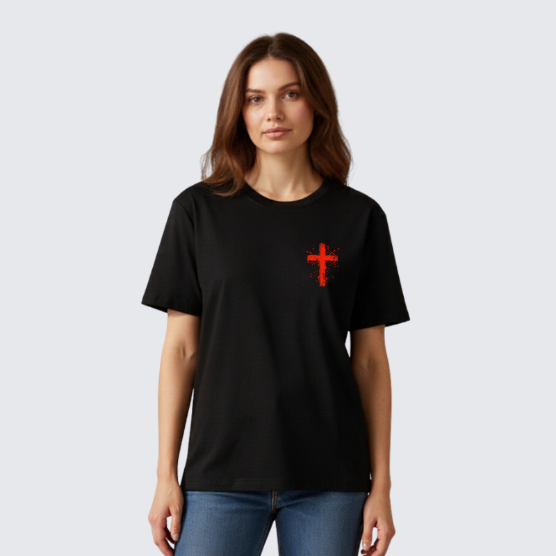 Matthew 18:21-22 Jesus God Christian Premium Mercerized Cotton Tee