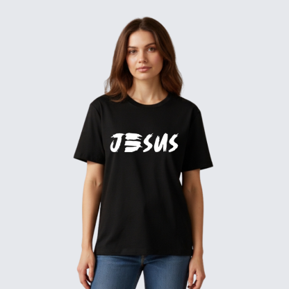 Jesus God Christian Premium Mercerized Cotton Tee