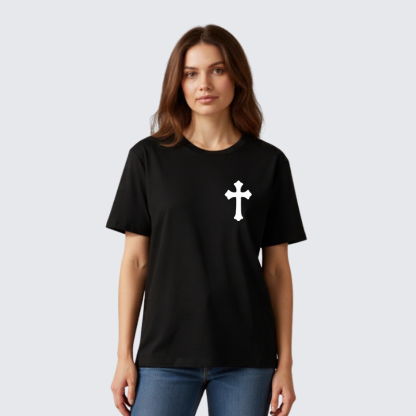 God Protected Me Jesus God Christian Premium Mercerized Cotton Tee