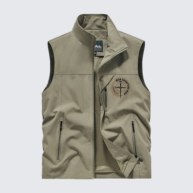 Iron Sharpens Iron - Proverbs 27:17 Jesus God Christian Outdoor Quick-dry Vest