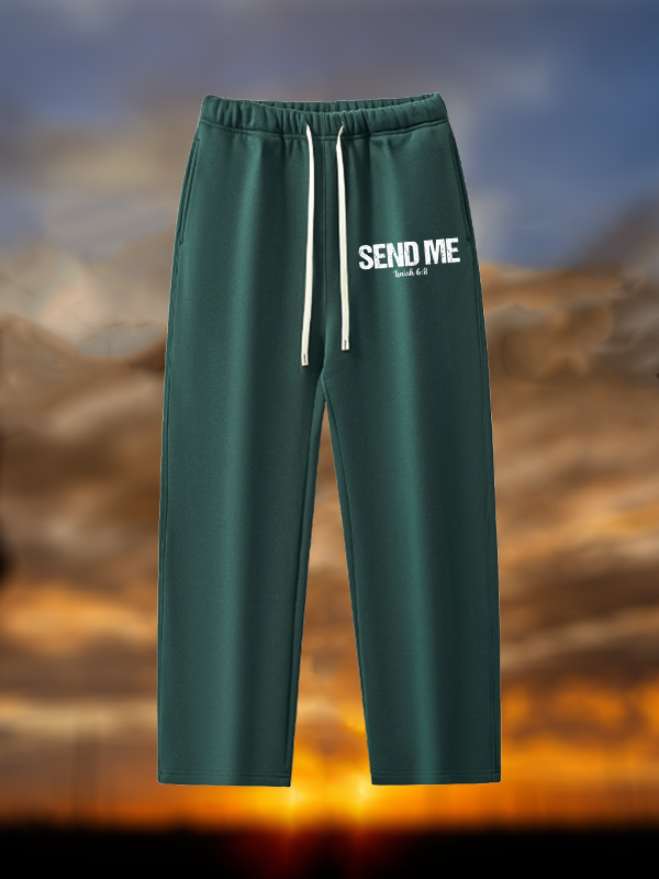 Isaiah 6:8 - SEND ME Christian Plush Fleece-Lined Sweatpant