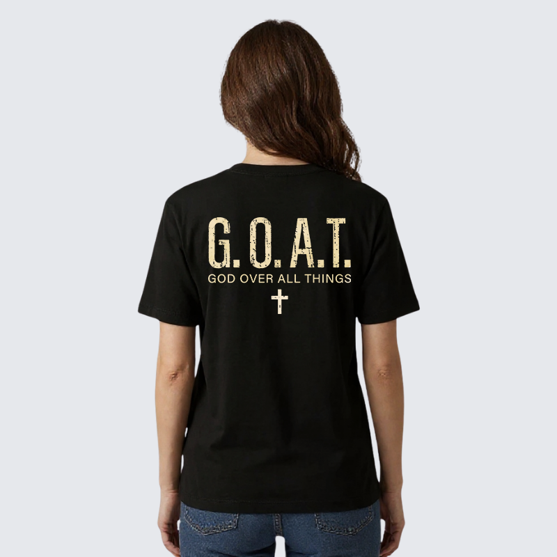 God over All Things Jesus God Christian Premium Mercerized Cotton Tee