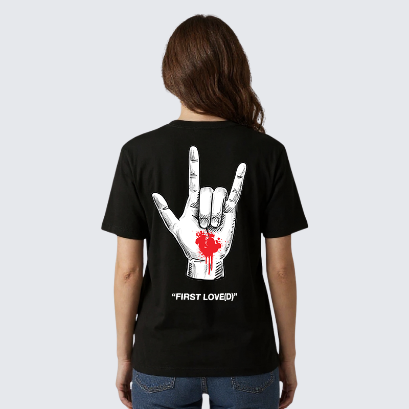 First Loved Jesus God Christian Premium Mercerized Cotton Tee