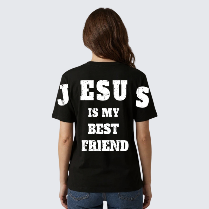 Jesus Is My Best Friend Jesus God Christian Premium Mercerized Cotton Tee