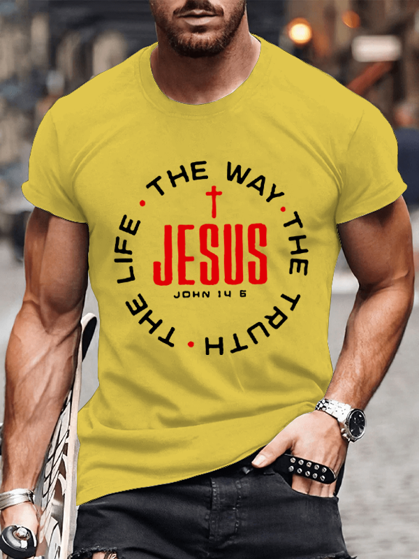 The Way The Truth The Life Christian Cotton T-Shirt