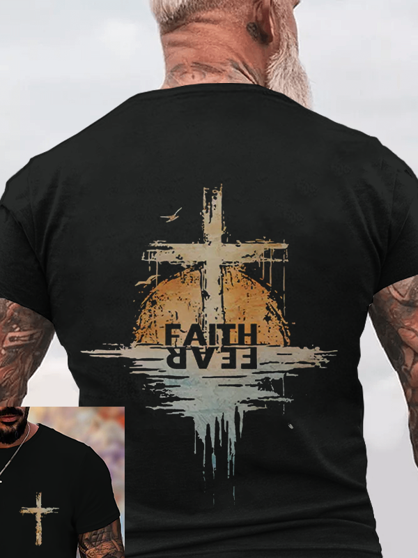 Faith over Fear Christian Cotton T-Shirt