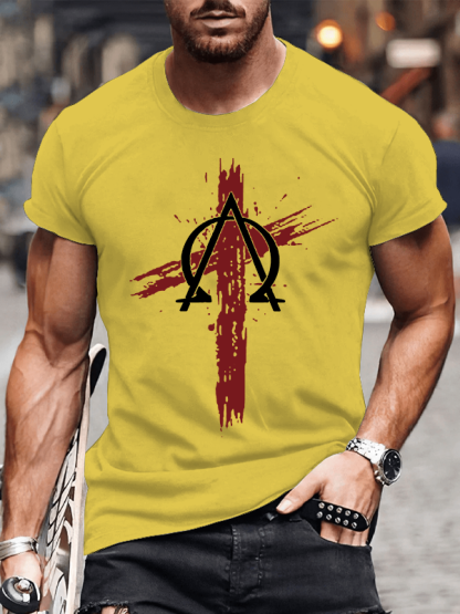 Cross Crew Neck Christian Cotton T-Shirt