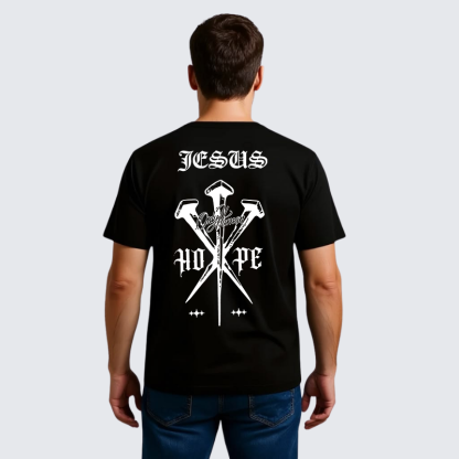 Only Human Hpoe Jesus God Christian Premium Mercerized Cotton Tee