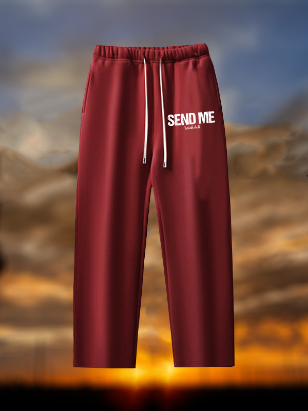 Isaiah 6:8 - SEND ME Christian Plush Fleece-Lined Sweatpant