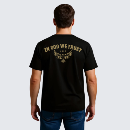 In God We Trust Jesus God Christian Premium Mercerized Cotton Tee