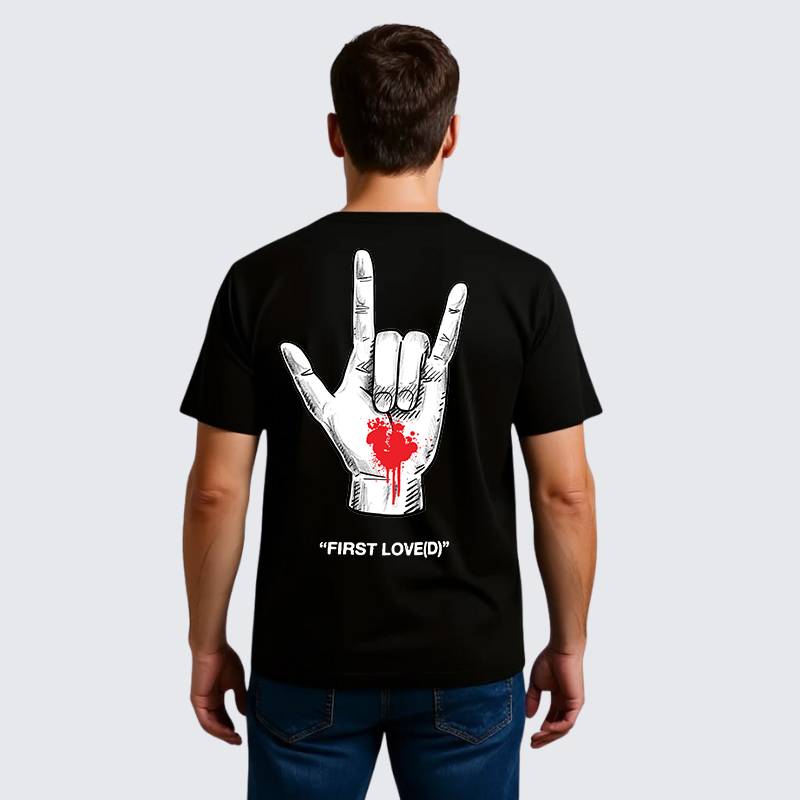 First Loved Jesus God Christian Premium Mercerized Cotton Tee