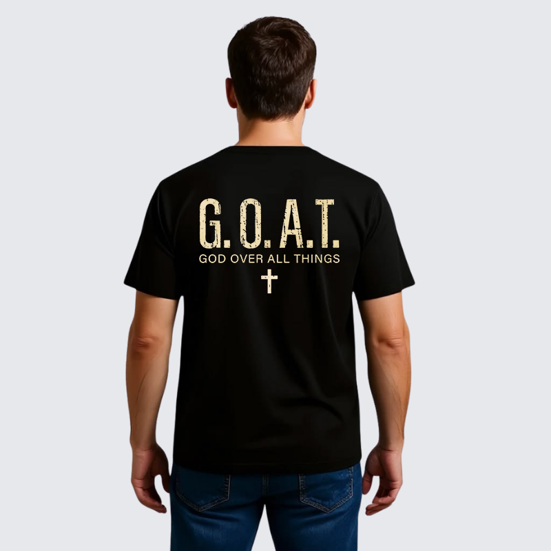 God over All Things Jesus God Christian Premium Mercerized Cotton Tee