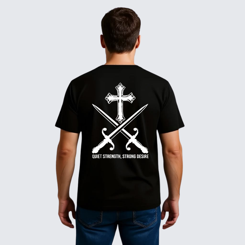Quiet Strength, Strong Desire Jesus God Christian Premium Mercerized Cotton Tee