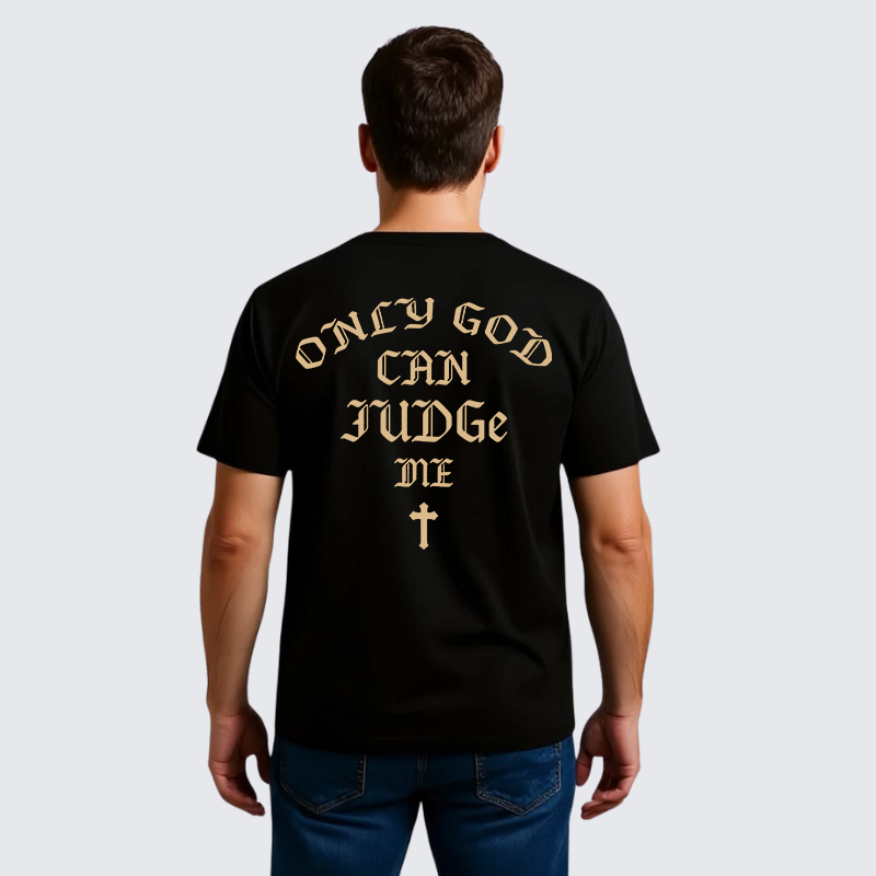 Only God Can Judge Me Jesus God Christian Premium Mercerized Cotton Tee