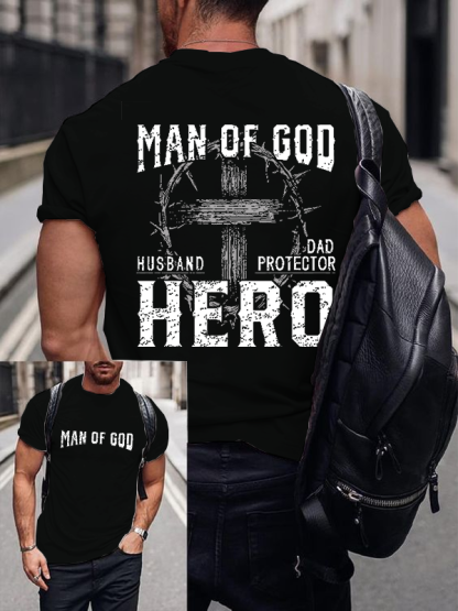 Man of God Christian Cotton T-Shirt