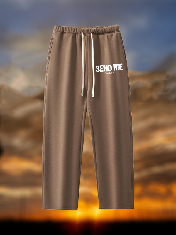 Isaiah 6:8 - SEND ME Christian Plush Fleece-Lined Sweatpant