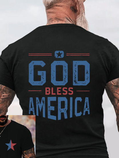 God Bless America Christian Cotton T-Shirt