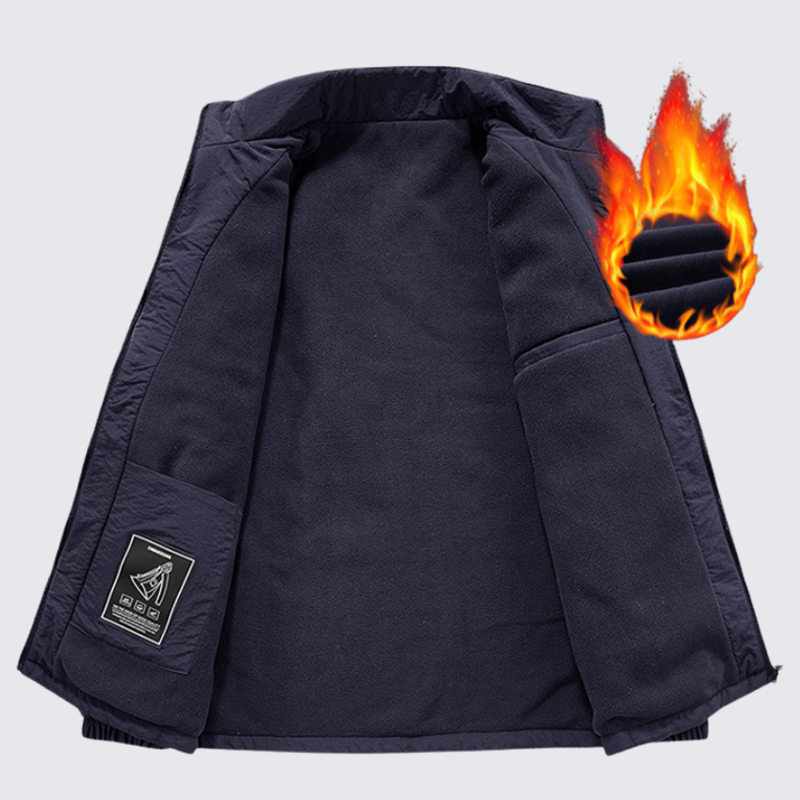 Men's Cross Print Windproof And Warm Jacket