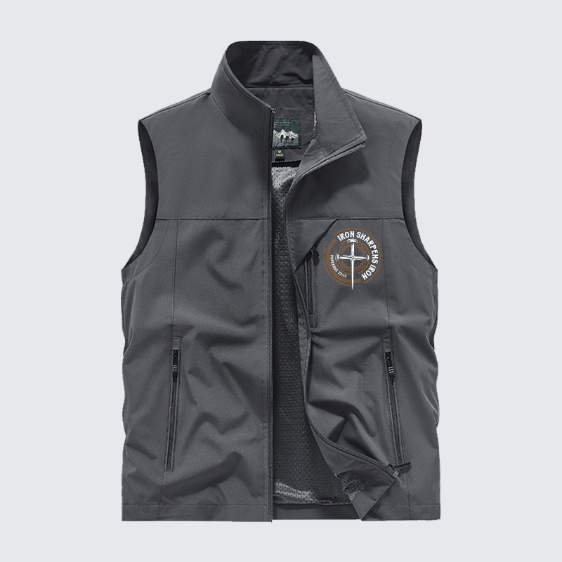 Iron Sharpens Iron - Proverbs 27:17 Jesus God Christian Outdoor Quick-dry Vest
