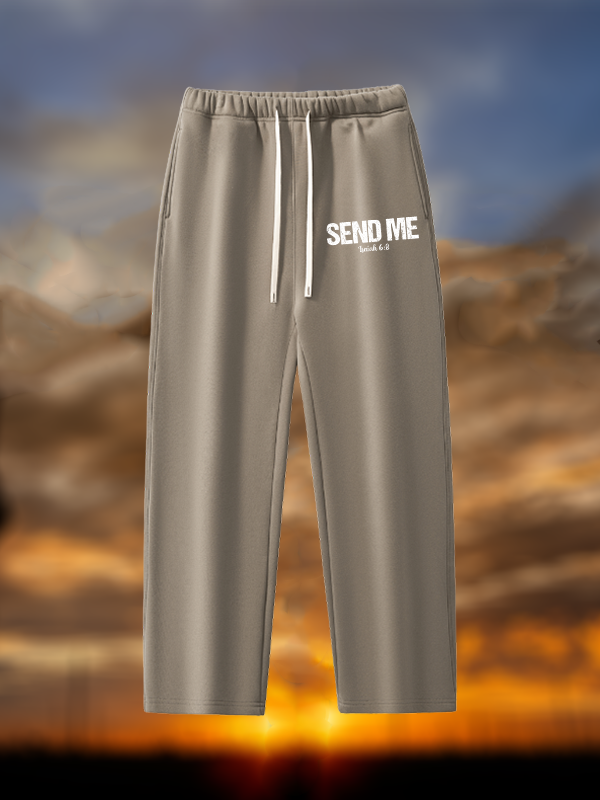 Isaiah 6:8 - SEND ME Christian Plush Fleece-Lined Sweatpant