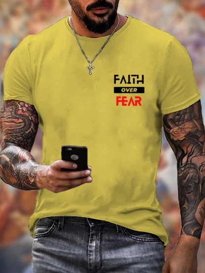 Faith Over Fear Christian Cotton T-Shirt