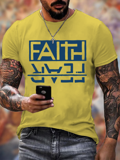 Faith Over Fear Christian Cotton T-Shirt