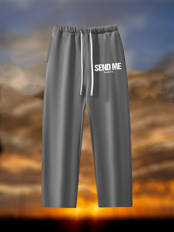 Isaiah 6:8 - SEND ME Christian Plush Fleece-Lined Sweatpant