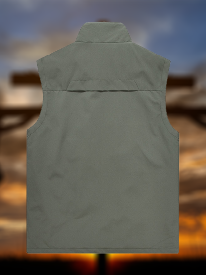 Cross Printed Outdoor Quick-dry Vest
