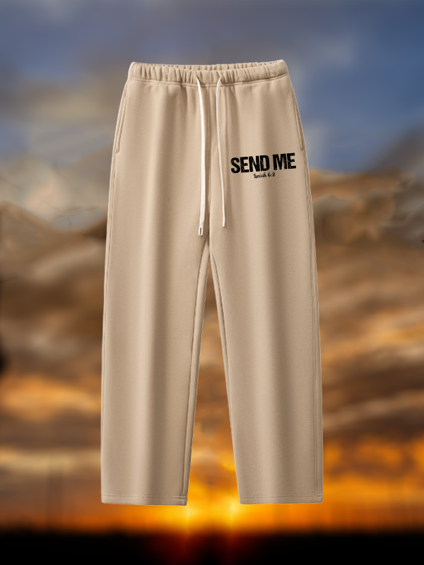 Isaiah 6:8 - SEND ME Christian Plush Fleece-Lined Sweatpant