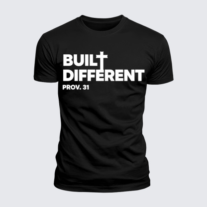 Built Different Proy 31 Jesus God Christian  – Luxe Mercerized Interlock Cotton Tee