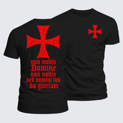 Luxe Mercerized Cotton Tee - Non Nobis Domine, Non Nobis, Sed Nomini Tuo Da Gloriam