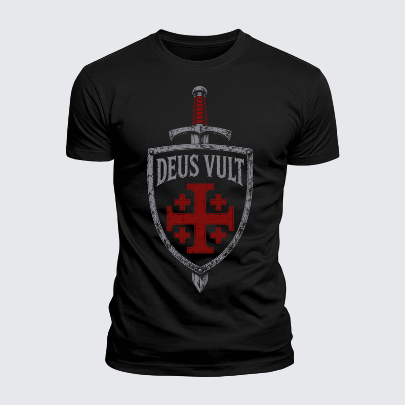 Luxe Mercerized Cotton Tee - Deus Vult