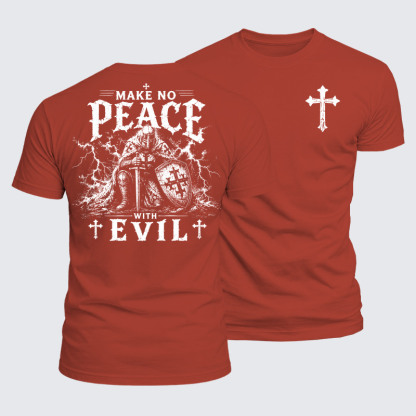Luxe Mercerized Cotton Tee - Make No Peace With Evil 