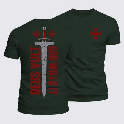 Luxe Mercerized Cotton Tee - Deus Vult: God Wills It