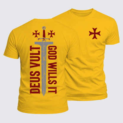 Luxe Mercerized Cotton Tee - Deus Vult: God Wills It