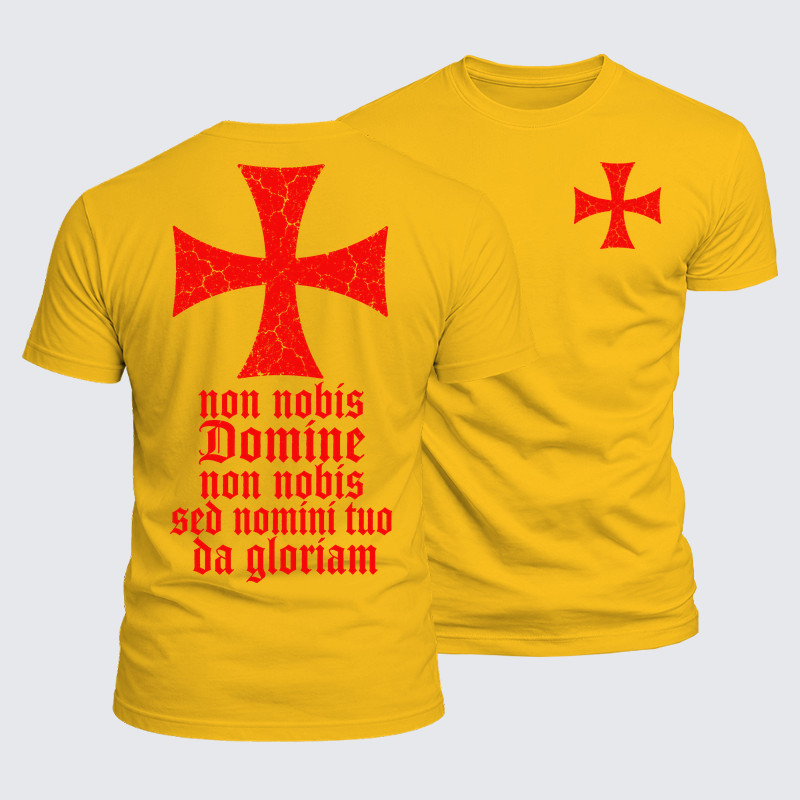Luxe Mercerized Cotton Tee - Non Nobis Domine, Non Nobis, Sed Nomini Tuo Da Gloriam