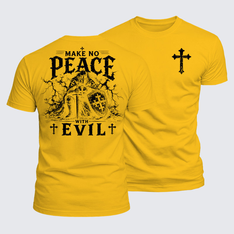 Luxe Mercerized Cotton Tee - Make No Peace With Evil 