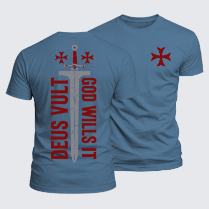 Luxe Mercerized Cotton Tee - Deus Vult: God Wills It