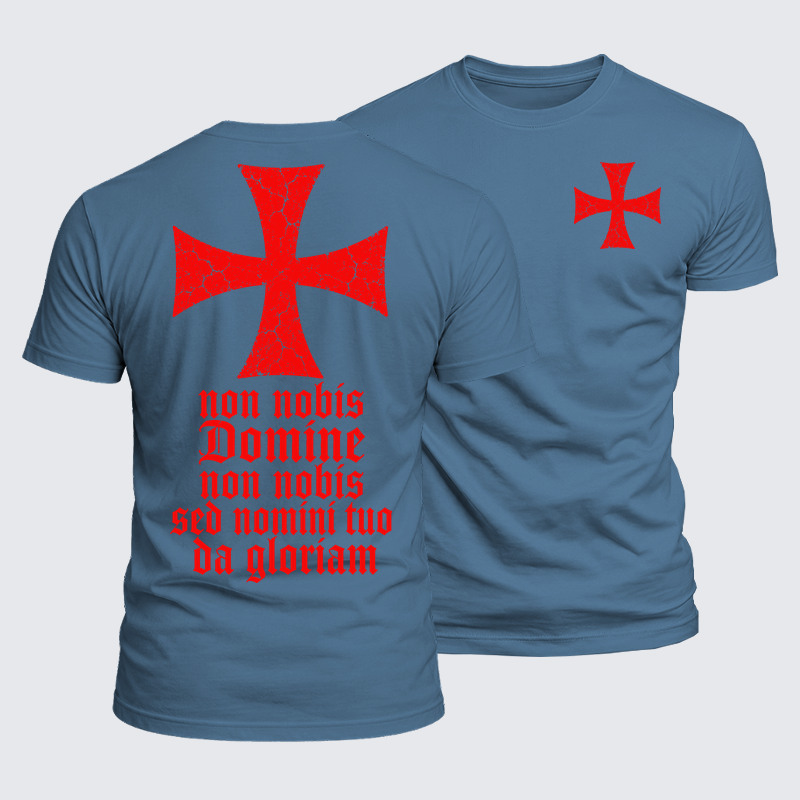 Luxe Mercerized Cotton Tee - Non Nobis Domine, Non Nobis, Sed Nomini Tuo Da Gloriam
