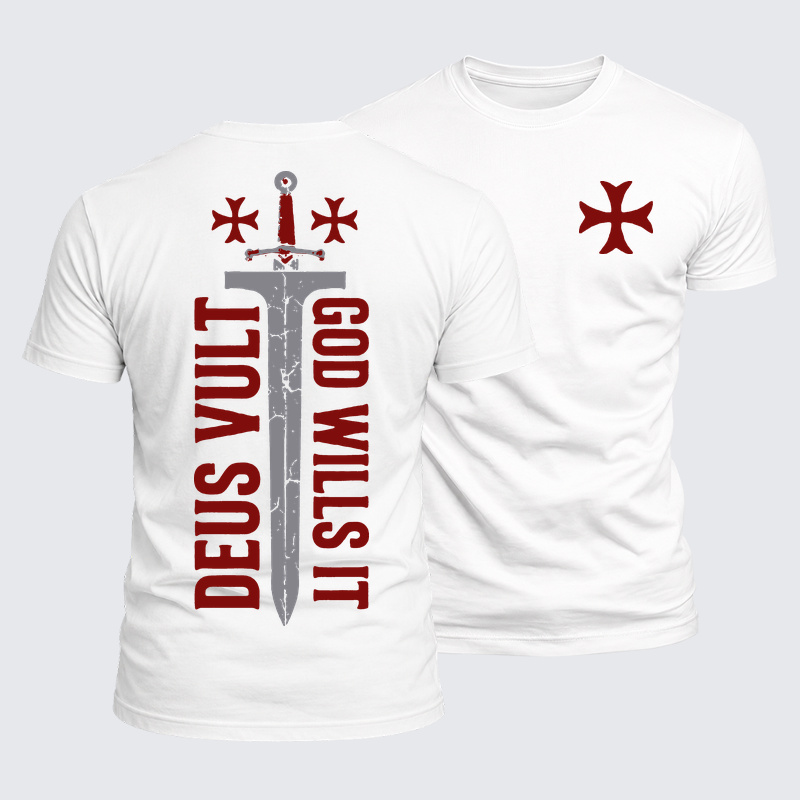 Luxe Mercerized Cotton Tee - Deus Vult: God Wills It