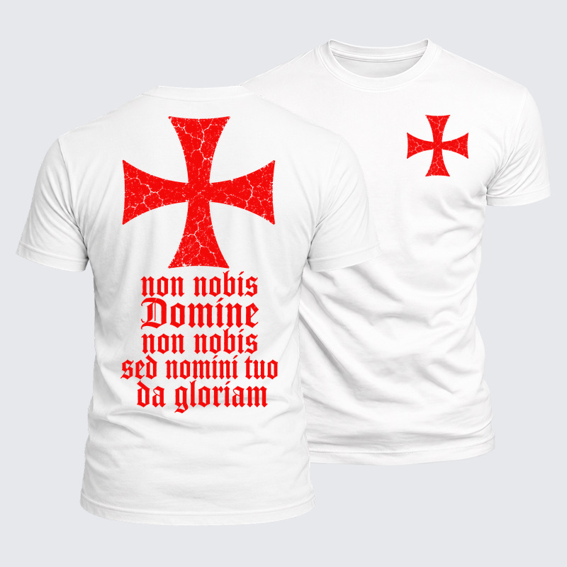 Luxe Mercerized Cotton Tee - Non Nobis Domine, Non Nobis, Sed Nomini Tuo Da Gloriam