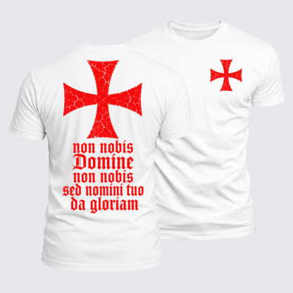 Luxe Mercerized Cotton Tee - Non Nobis Domine, Non Nobis, Sed Nomini Tuo Da Gloriam