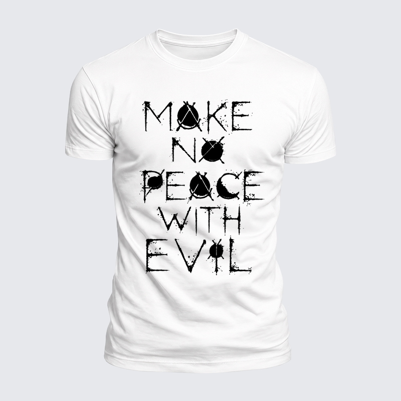 Luxe Mercerized Cotton Tee - Make No Peace with Evil