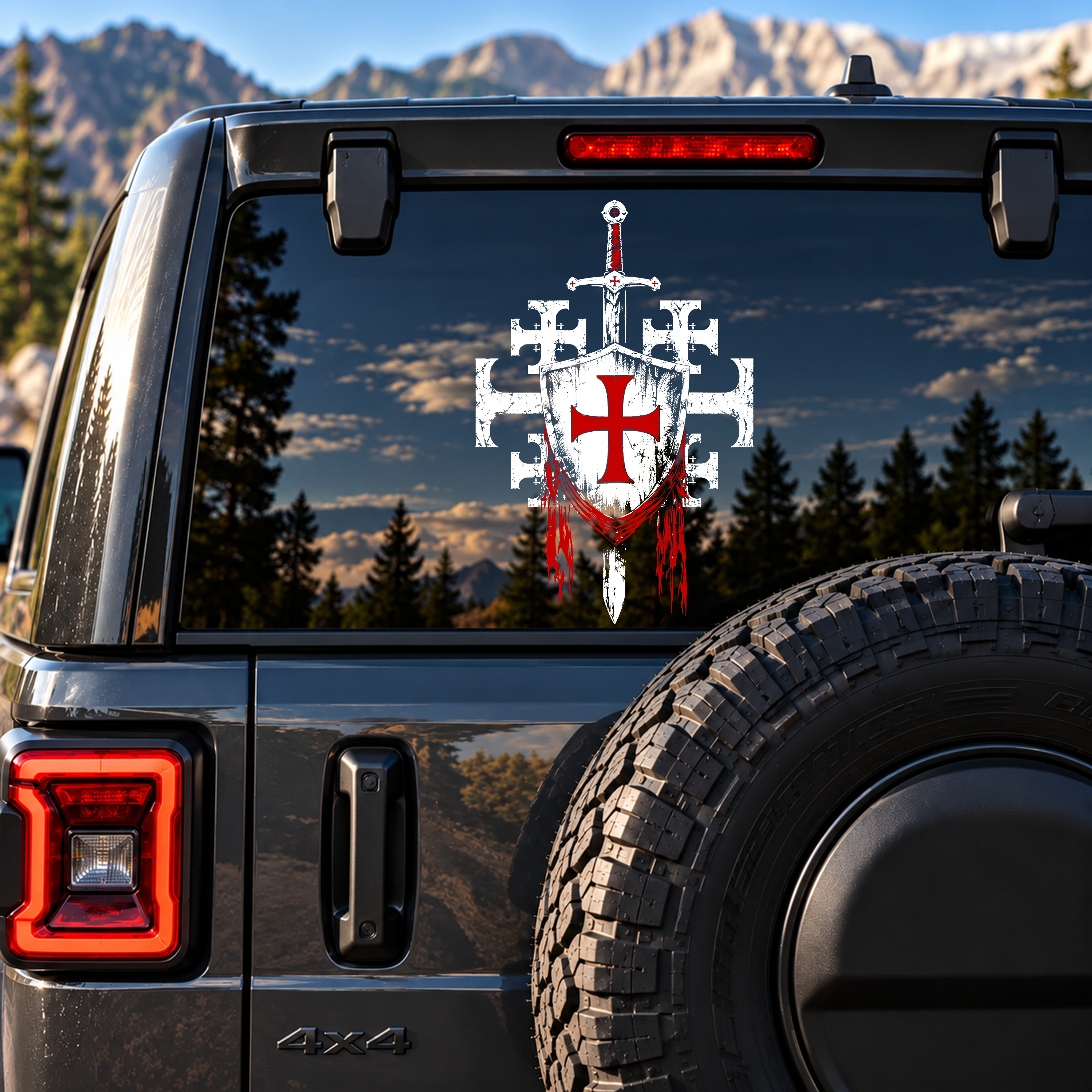 Car & Truck Vinyl Decals - Deus Vult: God Wills It