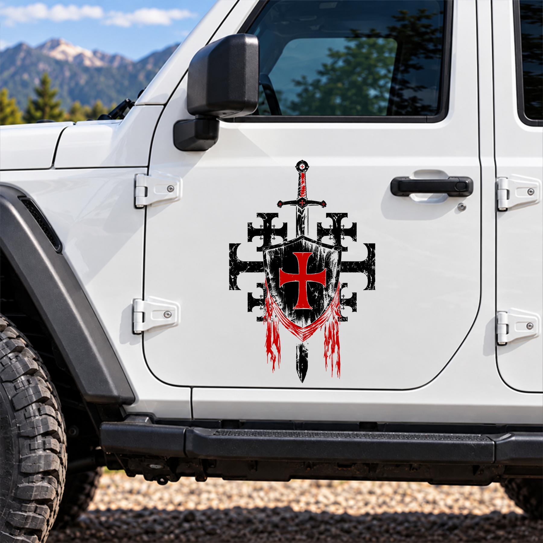 Car & Truck Vinyl Decals - Deus Vult: God Wills It