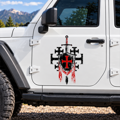 Car & Truck Vinyl Decals - Deus Vult: God Wills It