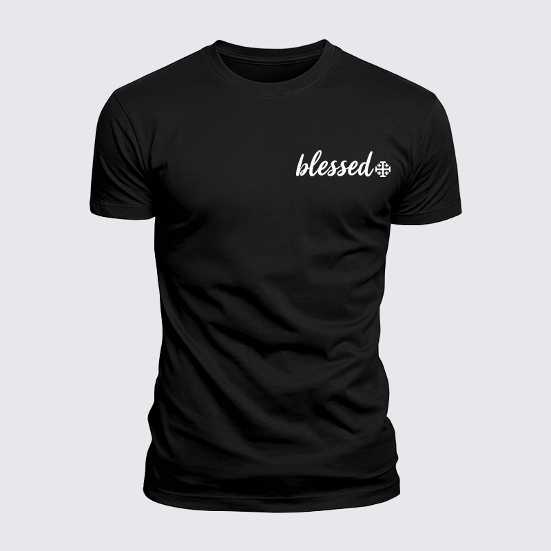 Man Of God Husband Dad Jesus God Christian Cotton T-Shirt