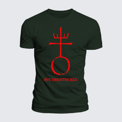 [Copy]Luxe Mercerized Cotton Tee - Christ Is King- Ave Christus Rex